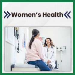 Women's specific health optimization woman visiting doctor