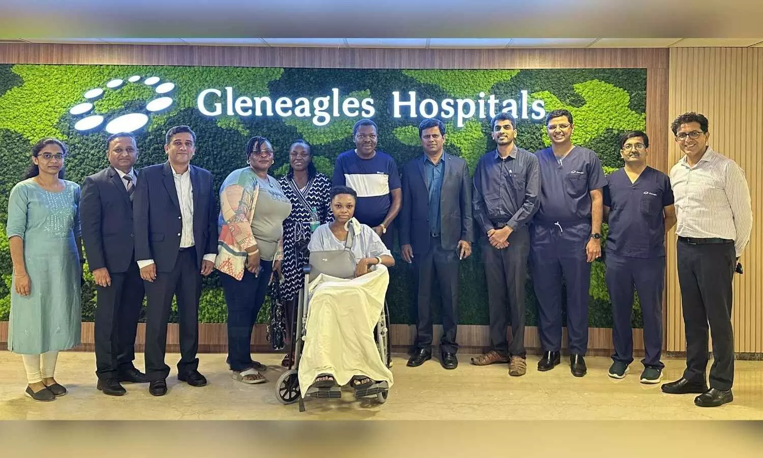 Gleneagles Hospital team and Nigerian Medical Student who went through Complex Surgery