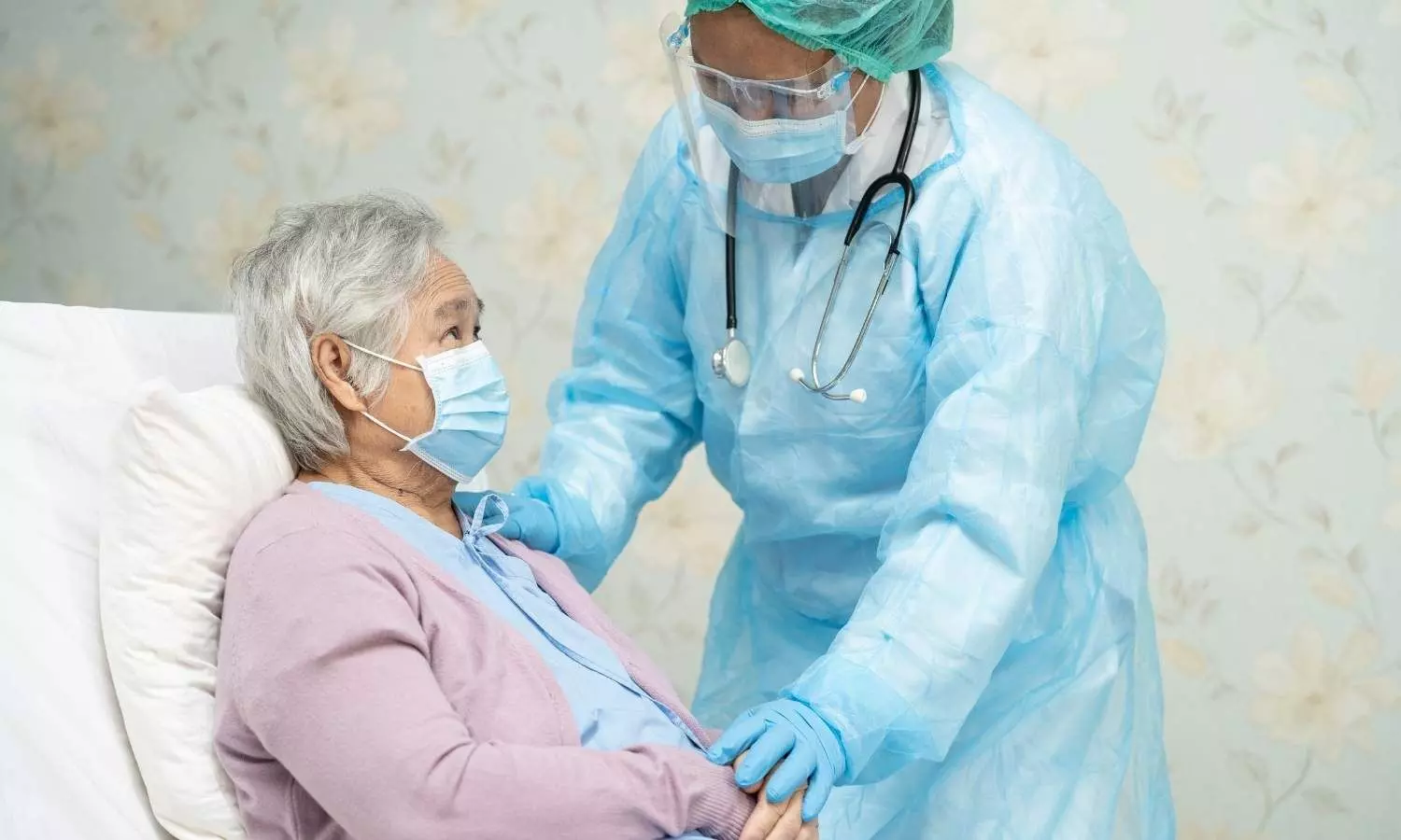 Image representing doctor checking patient