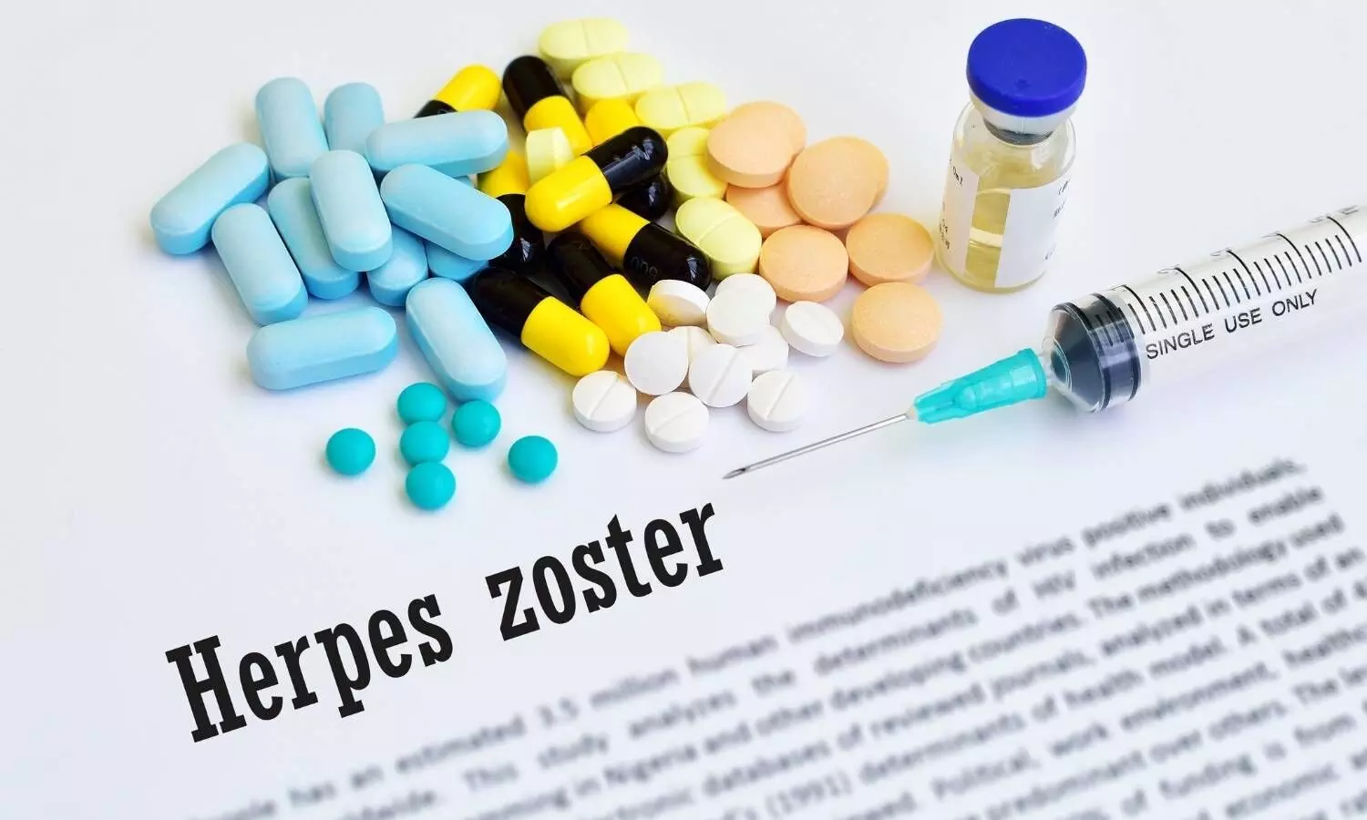 Image representing herpes zoster medicine concept