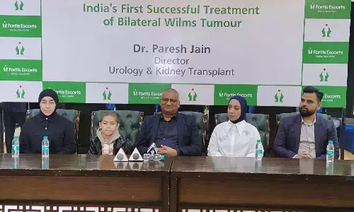 Fortis team and the patient in the press conference for Bilateral Wilms Tumour Surgery