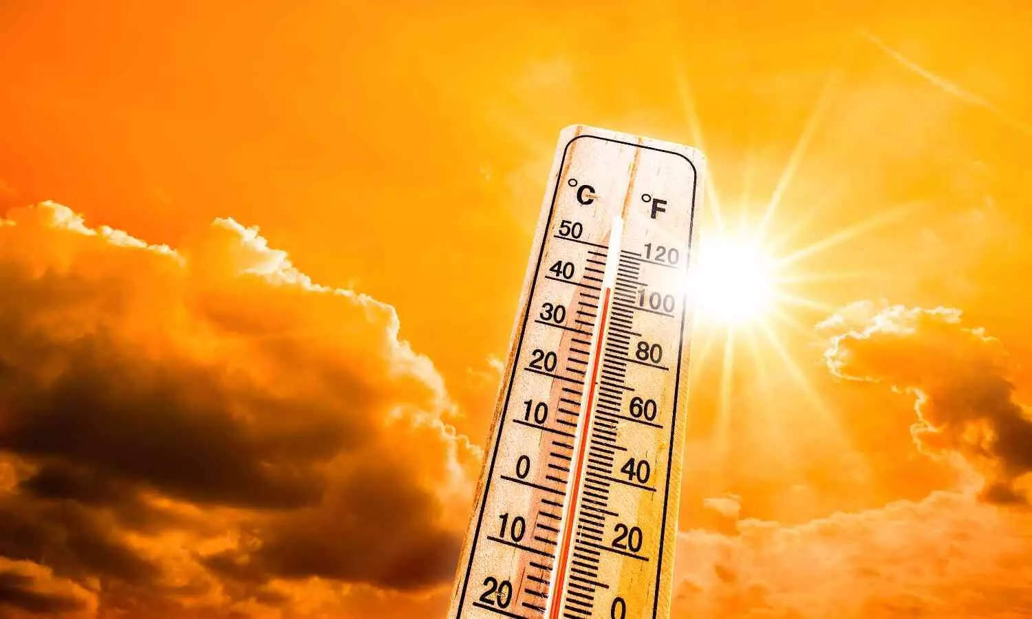 Image representing sun and thermometer