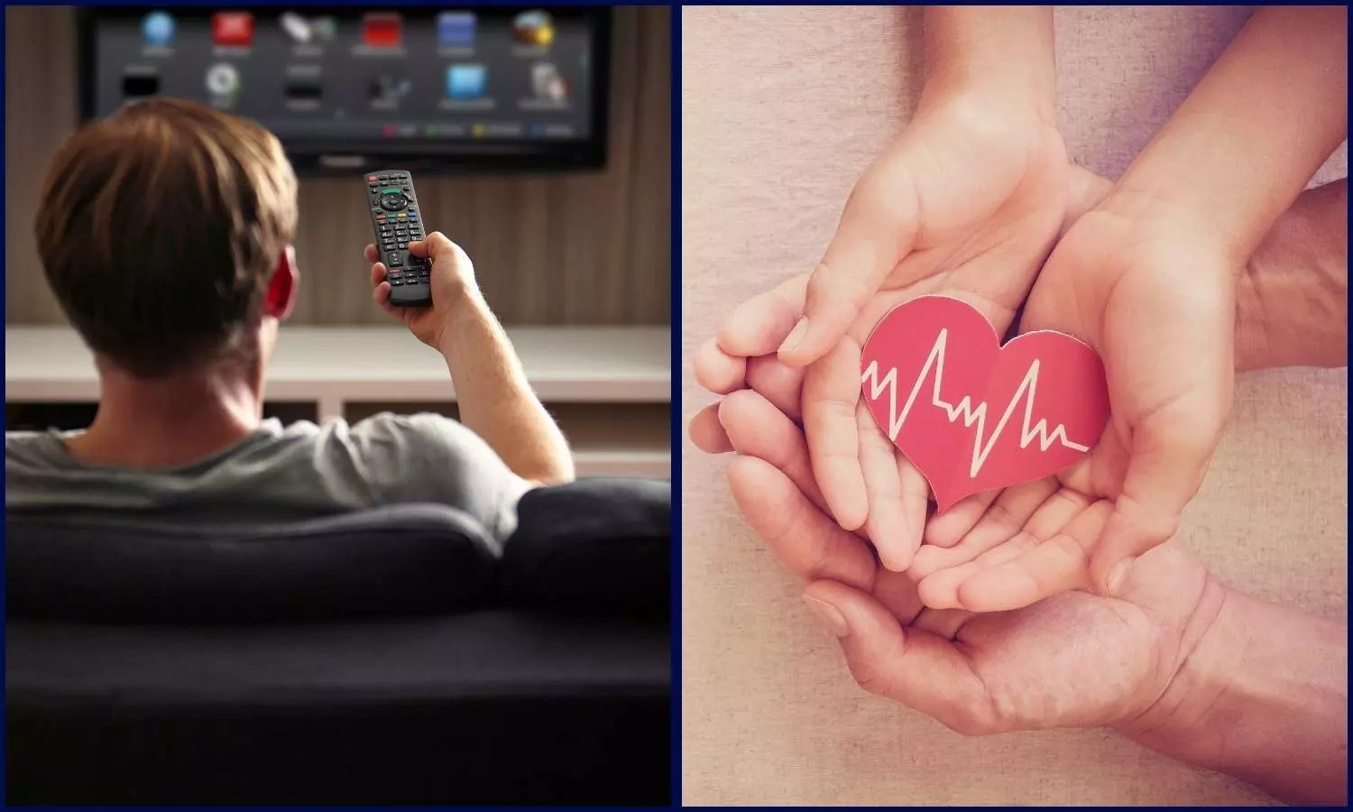 Image representing watching tv and heart health