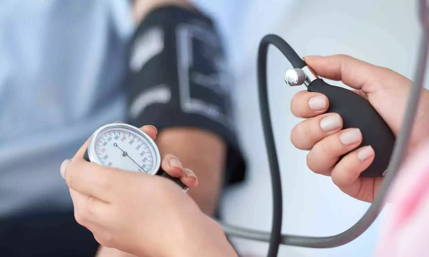 Image representing doctor measuring BP