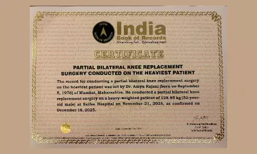 Mumbai Surgeon Sets India Book of Records Feat with Bilateral Partial Knee Replacement on 128-kg Patient